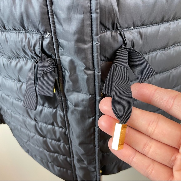 Michael Kors Solid Black Gold Duck Down Waterfowl Feathers Puffer Jacket Large - Picture 4 of 12